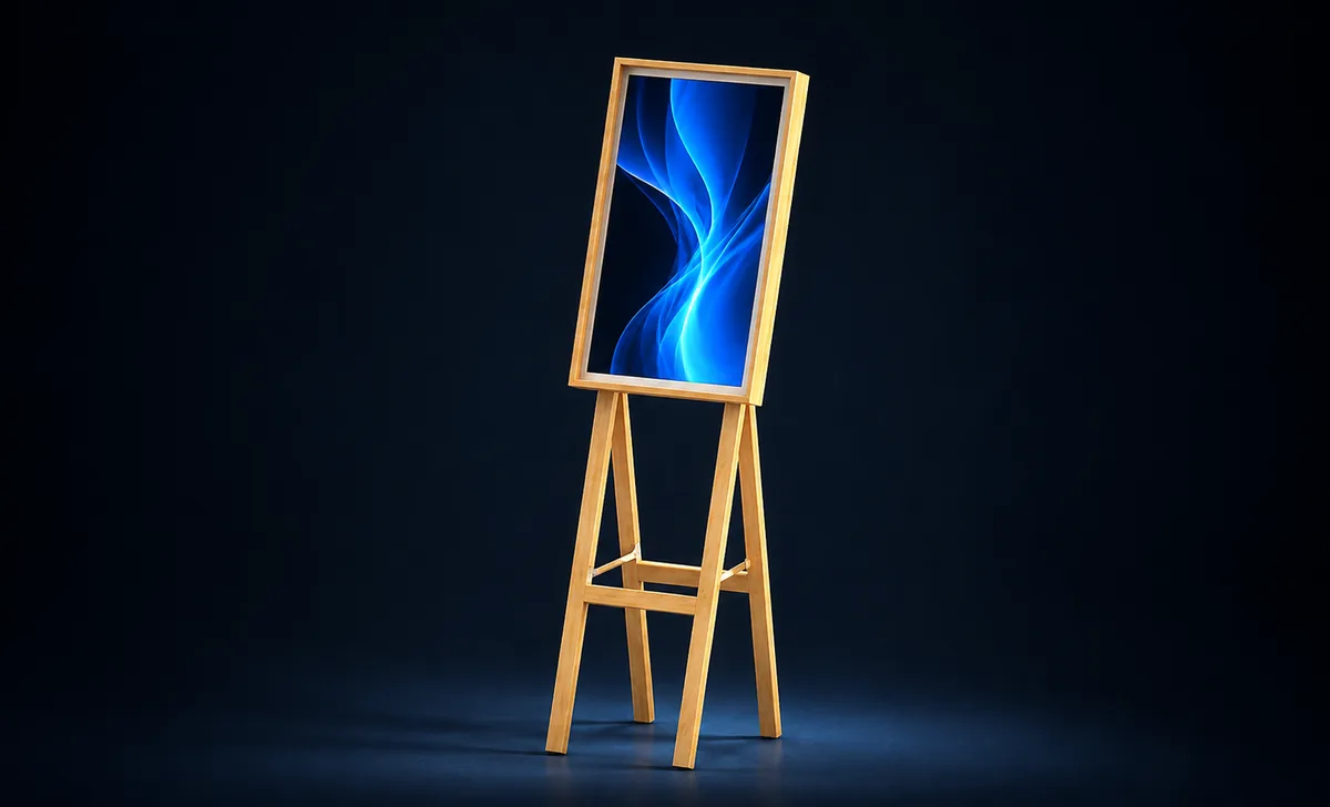 32 inch Digital Wooden Easel Art Display